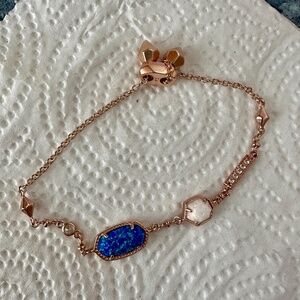 Kendra Scott Dedra Color Bar Blue Opal and White Opal Adjustable Bracelet